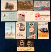 Postcards, Motor Oil, 11 advertising cards to comprise Shell (6), Castrol (3), Pratts (1) and