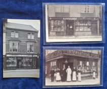 Postcards, Oxfordshire, Abingdon, 55+ cards, RPs and printed to include shop fronts, street