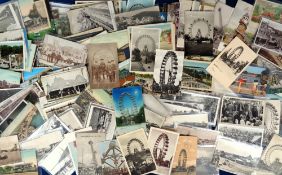 Postcards, Fairground Rides, a collection of approx. 280 RPs, printed and artist drawn cards to