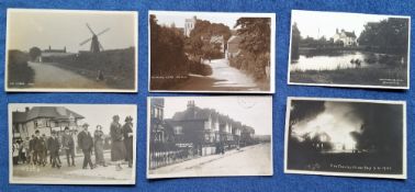 Postcards, Kent, Herne Bay, 18 cards, many RP's including Ye Olde Smugglers Cabin RP, Herne Mill RP,