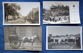 Postcards, London Suburbs, 20 cards, majority London Suburbs with RP's of High St & Fire Station