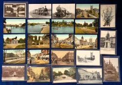 Postcards, Berkshire, Reading, 45 cards to include St Andrew's Home School Parade, Broad Street,