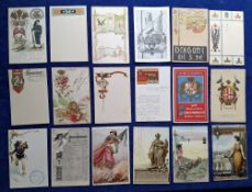 Postcards, Military, 110 Italian cards, covering a range of Militaria topics including Regimental