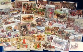 Postcards, Horse Drawn Vehicles, 60 artist drawn cards to show various horse drawn vehicles to