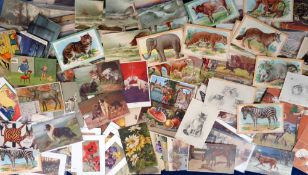 Postcards, Subjects, a selection of 500+ cards to include cats, dogs, horses, farm animals, wild
