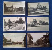 Postcards, Surrey, Cobham, 34 cards including The Street, Stations Rd, Church St & Lychgate, Tilt,