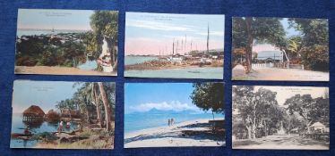 Postcards, Tahiti, 17 cards including views & ethnic, mostly unused a few postally used (fair/gd)