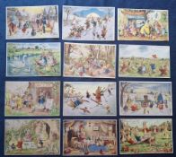 Postcards, Animals Anthropomorphic, 47 cards signed by Racey Helps, post war (gen gd)