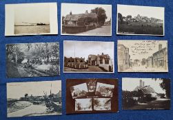 Postcards, Kent, Isle of Sheppey, 27 cards including Eastchurch Village Street scene RP,