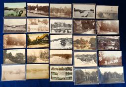 Postcards, Berkshire, Caversham, 36 cards, mostly RPs with some printed and artist drawn to