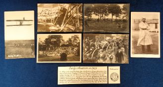Postcards, Early Aviation, 6 cards featuring Colonel Cody to comprise facsimile signed card of