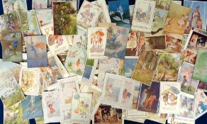 Postcards, Artist, Margaret W. Tarrant, approx. 230 cards to include fairies, children, animals,