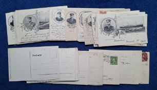 Postcards, Commercial Liners, Germany, 41 printed cards, each one featuring a Liner and inset