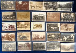 Postcards, Horse Drawn Vehicles, approx. 50 RP cards to show various horse drawn vehicles to include