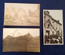 Postcards, Social History, Disasters, 20 cards UK, including several of various Shipwrecks SS