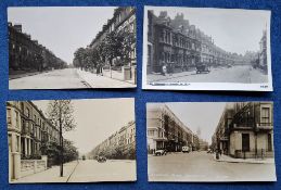 Postcards, London, 20 cards all RP's Central and Suburbs, including Sinclair Rd West Kensington,