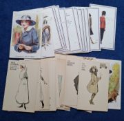 Postcards, Glamour & Beauties, 36 cards in 6 sets of 6, National Series Girls in Military Uniform (3