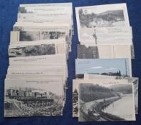 Postcards, Siberian Railway, 52 cards including 44 printed cards covering the construction of the