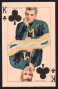 Postcard, Sport, a Tuck's 'College Kings' Series card by F. Earl Christy featuring Michigan King