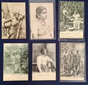 Postcards, Ceylon, 19 cards all featuring Ethnic Female National Types (gen gd)