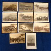 Postcards, Social History, Pier Fires, 11 cards RPs and printed featuring the 1917 Hastings pier
