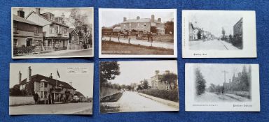 Postcards, Kent, Pembury, 14 cards, including Camden Hotel RP, Hastings Rd RP, Ashburnham Hotel