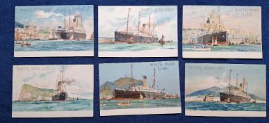 Postcards, Shipping, 16 cards all White Star & Cunard Line advertising cards, White Star only (8),