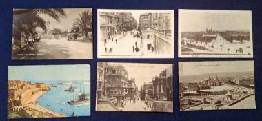Postcards, Malta, 40 cards mainly topographical some social history & some artist drawn cards. Towns