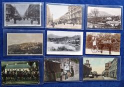 Postcards, Ireland, 140+ cards, RPs, printed and artist drawn to include Killarney, Glengarriff,