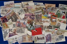 Postcards, Germany, approx. 250 cards, late 19th to early 20thC to include WW1 propaganda, troops,