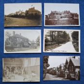 Postcards, Surrey, 39 cards many are RP of Pyrford including New St Nicholas Home under