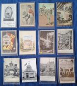 Postcards, Exhibitions, 106 cards covering various UK Exhibitions including Bradford 1904 (11),