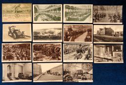 Postcards, Motor Production, 18 cards to comprise Daimler Motor Works, Spyker Landaulette (fair),