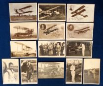 Postcards, Early Flight, Sir Alan Cobham, a selection of 14 cards showing the plane and crew at