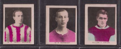 Trade cards, Boys Friend, Famous Footballers Series (set 3 cards) (Gillespie & Wainscoat both gd,
