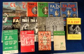 The FA Cup, a collection of 18 books & brochures inc. 'Cup Final Story' by David Pole 1966 (with
