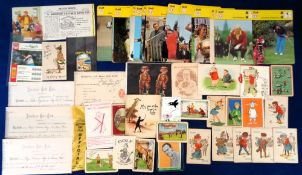 Golf memorabilia, selection inc. Aberdeen Annual Golf Club Membership receipts for 1881 (x2) & 1882,