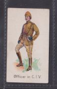 Trade card, Marshall's Farola Semolina, Colonial Troops type card 'Officer in CIV' (gd)