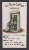 Cigarette card, Wills, Advertisement card (Tobacco Packings), type card with advert for 'The Three
