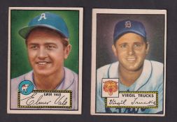 Trade cards, USA, Topps, Baseball Series, two cards, no 262 Virgil Oliver Trucks, Detroit Tigers (