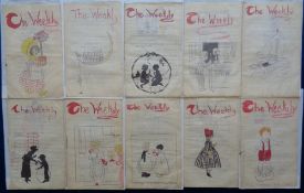 Children's Newspaper 'The Weekly', 33 charming privately produced magazines for children with