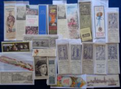 Bookmarks, a collection of 24 advertising bookmarks from 1889-c1960s. Includes 6 for Scottish
