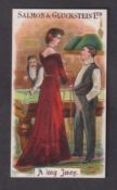 Cigarette card, Salmon & Gluckstein, Billiard Terms (Large Numerals), type card, no 2, 'A Long