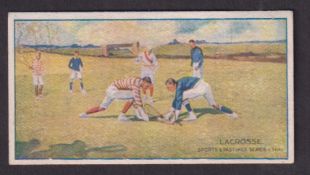 Cigarette card, Redford, Sports & Pastimes, type card, Lacrosse (vg) (1)