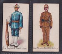 Cigarette cards, Redford & Co, Colonial Troops, two cards, New Regiment Wei Hai Wei and Lieut. A.