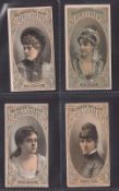 Cigarette cards USA, Thos Hall, Actors & Actresses X342 Style 1 Type A (set 4 cards all