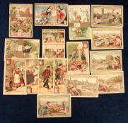 Trade cards, Liebig, a collection of seven German edition sets, Moths of Central Europe S555, Flower