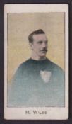 Cigarette card, Hook of Holland Cigarettes, Footballers, type card, H. Wiles (slightly grubby,
