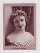 Cigarette card, USA, U.S. Tobacco Co, Actresses, 'X' size, type card, Grace Kimball (crease o/w