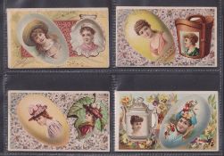 Cigarette cards USA, Duke's Miniature Novelties XL sized (set 26 cards) includes the scarce